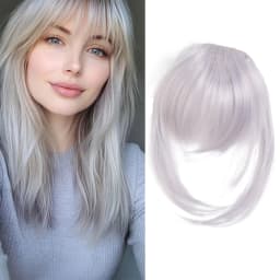 Synthetic high-level comic bangs wig women's forehead clip bangs heat-resistant natural black for daily use