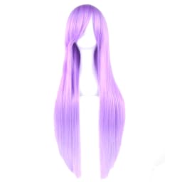 Synthetic Hair Purple Straight Long Wig Anime Cosplay Kagami Hiiragi Halloween Costume Hair Mizore Shirayuki Wigs with Bangs
