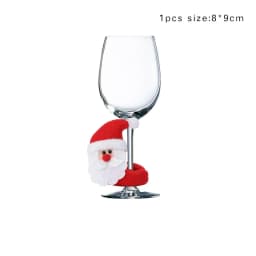 Christmas Wine Glass Decorations Santa Claus Snowman Elk Wine Cup Ring New Year Christmas Party Home Table Decoration Xmas Gifts