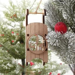 2025 Christmas Tree Children's Handmade DIY Stereo Wooden Christmas Tree Scene Layout Decorations Ornaments (Pendant randomly)