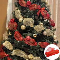 Christmas Mesh Tulle Roll Fabric Tree Pendant Merry Christmas Decor For Home 2025 Xmas Gifts DIY Craft Cristmas Navidad New Year