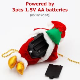 Santa Claus Climbing Beads Battery Operated Electric Climb Up and Down Climbing Santa with Light Music Christmas Decor Ornaments