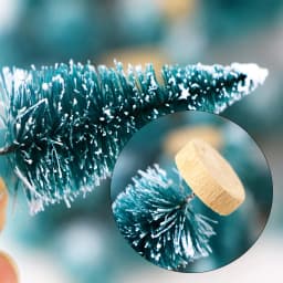30PCS Mini Decorative Christmas Tree DIY Mini Artificial Christmas Tree Santa Claus Snow Home Decor Desktop Decoration