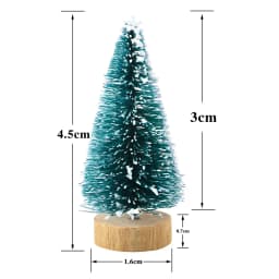 30PCS Mini Decorative Christmas Tree DIY Mini Artificial Christmas Tree Santa Claus Snow Home Decor Desktop Decoration