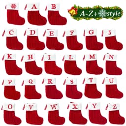 Christmas Letter Knitting Socks Snowflake Stocking 2025 Christmas Decoration for Home Xmas Tree Ornament Gift Navidad Natal 2026
