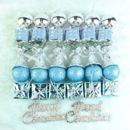 32 Pcs/set Lake Blue Christmas Lotto Pack Pendant Christmas Tree Ornaments Christmas Pendant