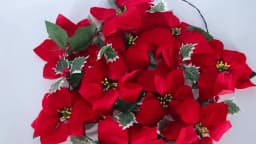 2/3/4m Christmas Poinsettia Garland Artificial Flower Xmas String Light Indoor/Outdoor Holiday Decor Christmas 2023 Navidad Noel