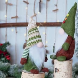 knitted Green Gnome Doll Figurine Christmas Faceless Doll Ornament Xmas Gift New Year Decoration For Home Office Children's Gift