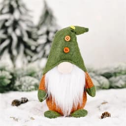 knitted Green Gnome Doll Figurine Christmas Faceless Doll Ornament Xmas Gift New Year Decoration For Home Office Children's Gift