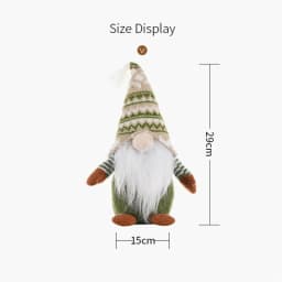 knitted Green Gnome Doll Figurine Christmas Faceless Doll Ornament Xmas Gift New Year Decoration For Home Office Children's Gift