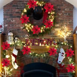 5/10pcs Christmas Flowers Christmas Tree Decorations for Home Fake Glitter Artifical Flowers Xmas Ornaments New Year Decorations