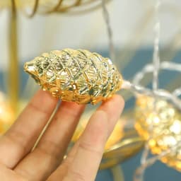 1.5M 10 Led Pine Cone String Lights Christmas Tree Lights Ornaments Pine Cone Pendants Light Navidad New Year Decorations Noel