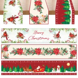 Christmas Table Runner Merry Christmas Decorations For Home 2024 Navidad Noel Xmas Gift Cristmas Tablecloth New Year 2025