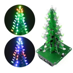 DIY Colorful Easy Making LED Light Christmas Tree Electronic Learning Kit Module 37PCS LED Light DIY Christmas Gift