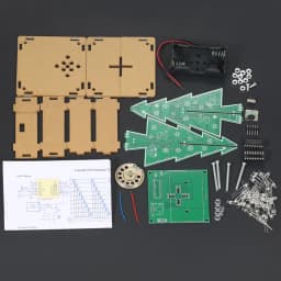 DIY Colorful Easy Making LED Light Christmas Tree Electronic Learning Kit Module 37PCS LED Light DIY Christmas Gift