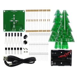 DIY Colorful Easy Making LED Light Christmas Tree Electronic Learning Kit Module 37PCS LED Light DIY Christmas Gift