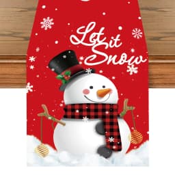 Christmas Polyester Table Runner Merry Christmas Decoration For Home 2024 Xmas Gifts Navidad Noel New Year 2025 Natal Tablecloth