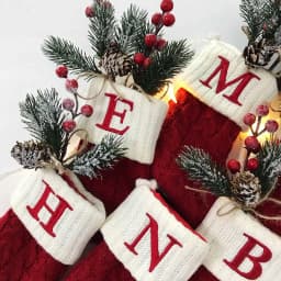 Christmas Alphabet Knitting Sock Christmas Tree Ornament Christmas Decoration For Home 2024 Navidad Noel Xmas New Year 2025 Gift