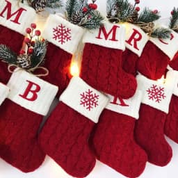 Christmas Alphabet Knitting Sock Christmas Tree Ornament Christmas Decoration For Home 2024 Navidad Noel Xmas New Year 2025 Gift