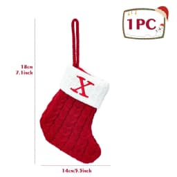 Christmas Alphabet Knitting Sock Christmas Tree Ornament Christmas Decoration For Home 2024 Navidad Noel Xmas New Year 2025 Gift