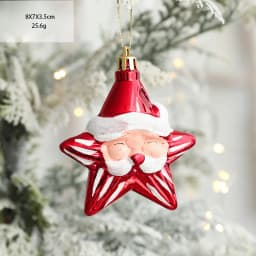 2pcs Christmas Tree Ornaments Snowman Crutch Elk Xmas Tree Pendant Christmas Decoration for Home New Year Gifts 2023 Kids Toys