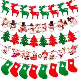 Merry Christmas Banner Santa Claus Elk Garland Christmas Tree Ornaments Xmas Pendant Christmas Decorations for Home New Year