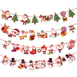 Merry Christmas Banner Santa Claus Elk Garland Christmas Tree Ornaments Xmas Pendant Christmas Decorations for Home New Year