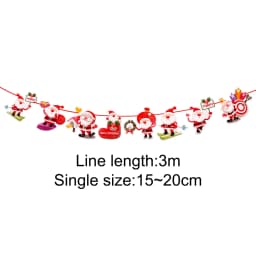 Merry Christmas Banner Santa Claus Elk Garland Christmas Tree Ornaments Xmas Pendant Christmas Decorations for Home New Year