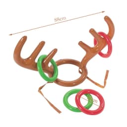 Inflatable Reindeer Antler Ring Toss Game for Kids Christmas Party Games Funny Xmas Party Gifts New Year Party Outdoor Toys