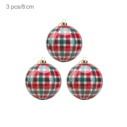 3pcs 8cm Christmas Balls Original Gifts Christmas Decoration 2024 Christmas Tree Decorations Gift Decoration Pendants Baubles
