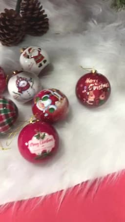3pcs 8cm Christmas Balls Original Gifts Christmas Decoration 2024 Christmas Tree Decorations Gift Decoration Pendants Baubles