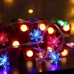 Snowflake LED Lights Christmas Decoration Home Xmas Tree Hanging Garland Christmas Ornaments 2023 New Year Gift 2024