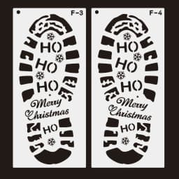 6pcs Christmas Footprint Snowflake Stencil Santa Claus Footprint Painting Template Scrapbook Coloring Embossing Album Xmas Decor