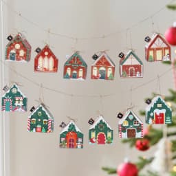 6/28PCS Christmas Paper House Shape Pendants Xmas Tree Christmas Decorations For Home 2024 Navidad Natal New Year Gifts 2025