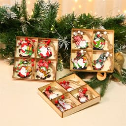 Christmas Gnome Wooden Pendant Merry Christmas Decorations For Home 2023 Cristmas Ornament Xmas Gift Navidad Happy New Year 2024