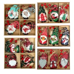 Christmas Gnome Wooden Pendant Merry Christmas Decorations For Home 2023 Cristmas Ornament Xmas Gift Navidad Happy New Year 2024
