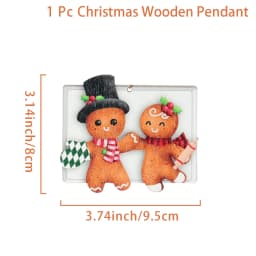 Christmas Wooden Gingerbread Man Xmas Tree Hanging Ornaments Christmas Decor For Home 2024 Cristmas Xmas Gifts Navidad New Year