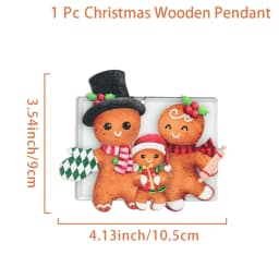 Christmas Wooden Gingerbread Man Xmas Tree Hanging Ornaments Christmas Decor For Home 2024 Cristmas Xmas Gifts Navidad New Year