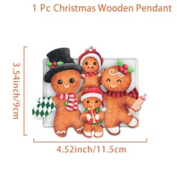 Christmas Wooden Gingerbread Man Xmas Tree Hanging Ornaments Christmas Decor For Home 2024 Cristmas Xmas Gifts Navidad New Year