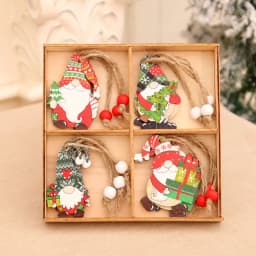 9/12pc Christmas Gnomes Wooden Pendant Christmas Tree Hanging Oranment Navidad New Year 2025 Gift Xmas Decorations for Home Noel