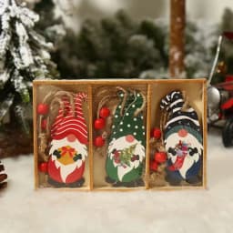 9/12pc Christmas Gnomes Wooden Pendant Christmas Tree Hanging Oranment Navidad New Year 2025 Gift Xmas Decorations for Home Noel