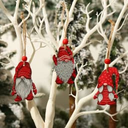 9/12pc Christmas Gnomes Wooden Pendant Christmas Tree Hanging Oranment Navidad New Year 2025 Gift Xmas Decorations for Home Noel
