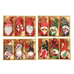 9/12pc Christmas Gnomes Wooden Pendant Christmas Tree Hanging Oranment Navidad New Year 2025 Gift Xmas Decorations for Home Noel