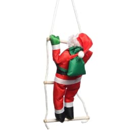 Santa Claus Climbing Ladder Ornaments Xmas Tree Santa Claus Climbing Ladder Rope Hanging Pendant 2023 Merry Christmas Decoration