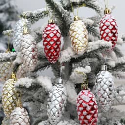 5pcs Christmas Tree Pendant Painted Pine Cone Balls Hanging Ornament 2024 New Year Noel Gift Navidad Christmas Home Decoration