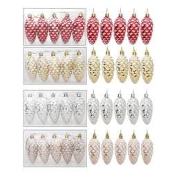 5pcs Christmas Tree Pendant Painted Pine Cone Balls Hanging Ornament 2024 New Year Noel Gift Navidad Christmas Home Decoration
