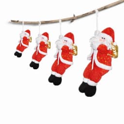 22cm Christmas Decoration Rope Climbing Santa Claus Doll Pendant Shopping Mall Window Layout Hanging Merry Xmas Ornaments