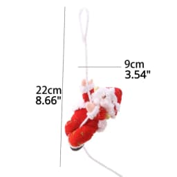 22cm Christmas Decoration Rope Climbing Santa Claus Doll Pendant Shopping Mall Window Layout Hanging Merry Xmas Ornaments