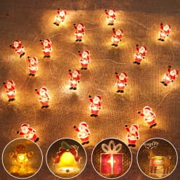 Christmas Tree String Lights Santa Claus Snowman Elk Garland 2023 Christmas Decorations for Home Xmas Ornaments Navidad New Year