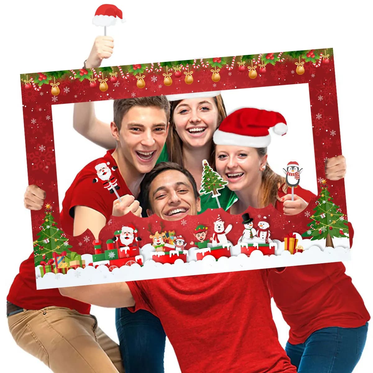 Christmas Frame Photo Prop Merry Christmas Decorations For Home 2025 Xmas Ornaments Navidad Gifts Xmas Tree Noel New Year 2026